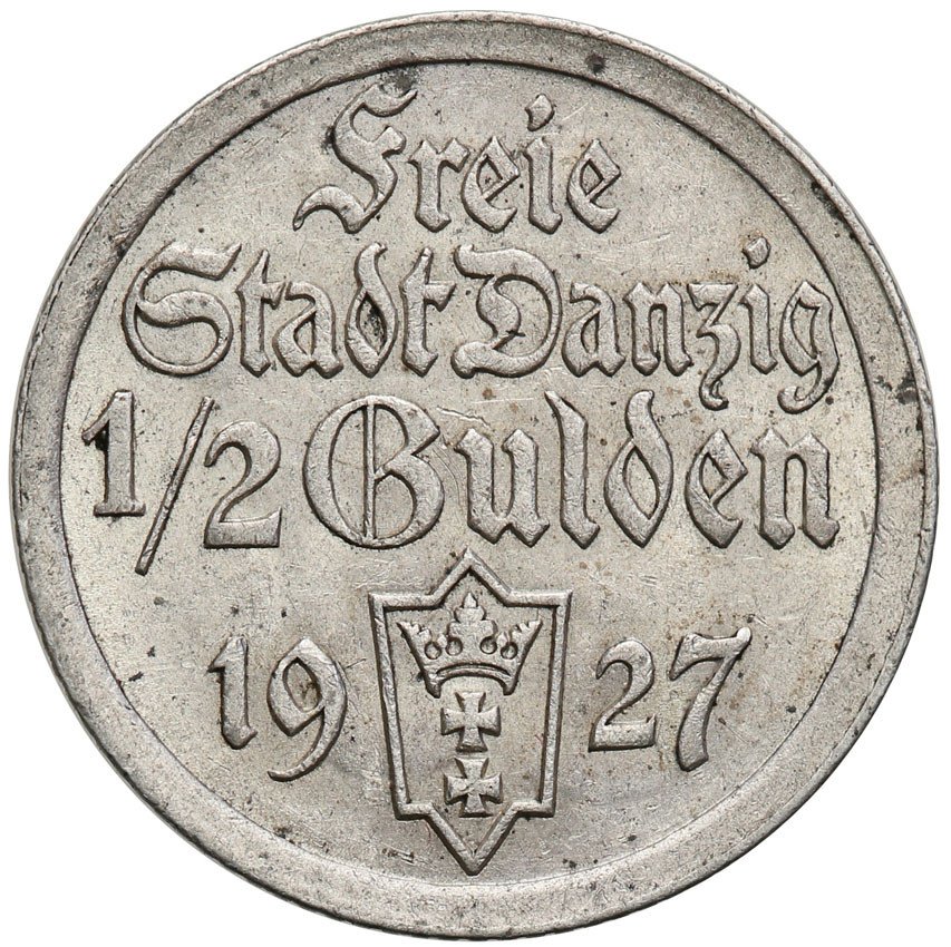 Wolne Miasto Gdańsk / Danzig. 1/2 Guldena 1927